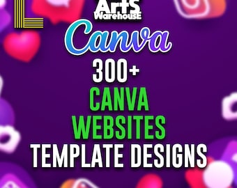 SET L 300+ Website Canva Vorlagen | Bearbeitbares Webdesign-Bundle für Business, Blogs & E-Handel