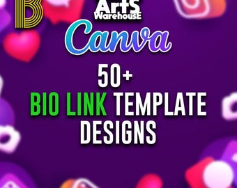 SET B 50+ Biolink Canva Templates | Bearbeitbare Link-in-Bio Designs für Instagram, TikTok & Business