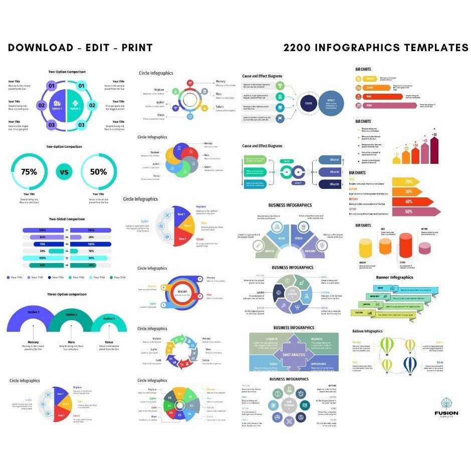 10,000 Infographics Powerpoint Templates Bundle for Business & Learning ...