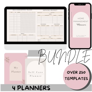 2024 Digitale Planner BUNDEL, Huisbeheer, Budget, Zelfzorg, Financieel, Fitness, Notebook, Doelen en Maaltijdplanning voor iPad en Tablet
