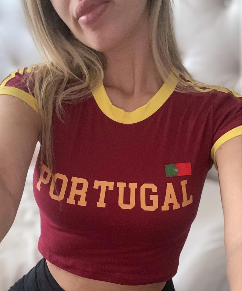 Y2K Portugal Crop Top, 2000s aesthetic image 5