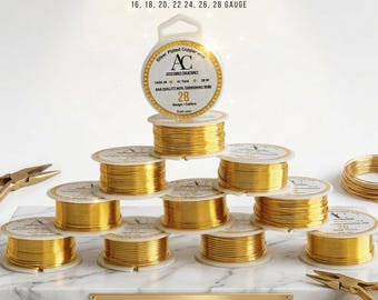Non-Tarnish Gold Jewelry Wire – Silver Plated Copper, Craft Wire.