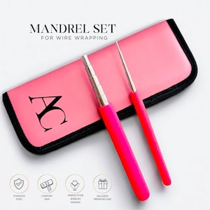 Jewelry Mandrel Set for Wire Wrapping, Ring Making Tools, Wire Shaping Mandrels, Jewelry Making Supplies