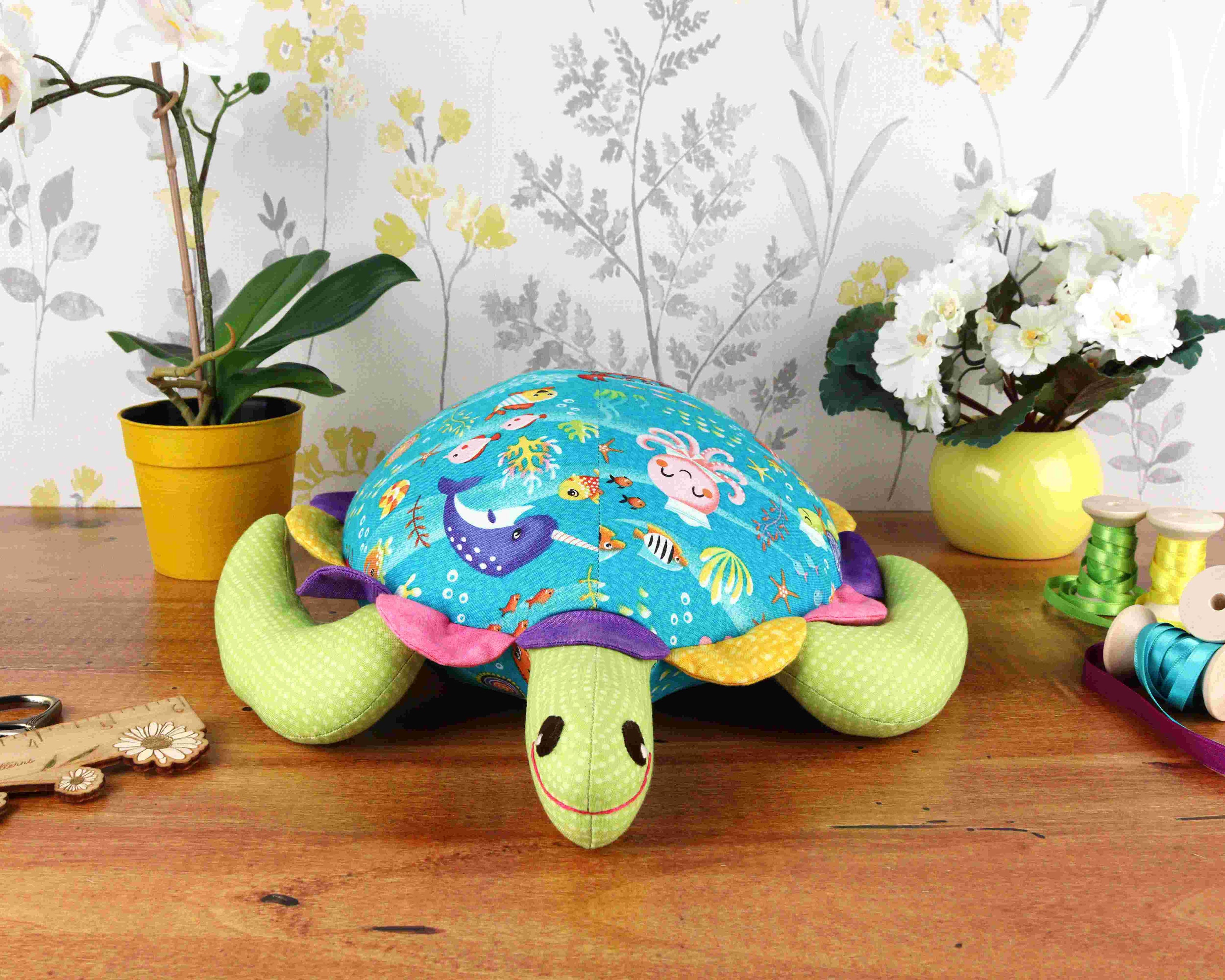 Stuffed Turtle Pdf Sewing Pattern & Tutorial, Plushie Pattern and ...