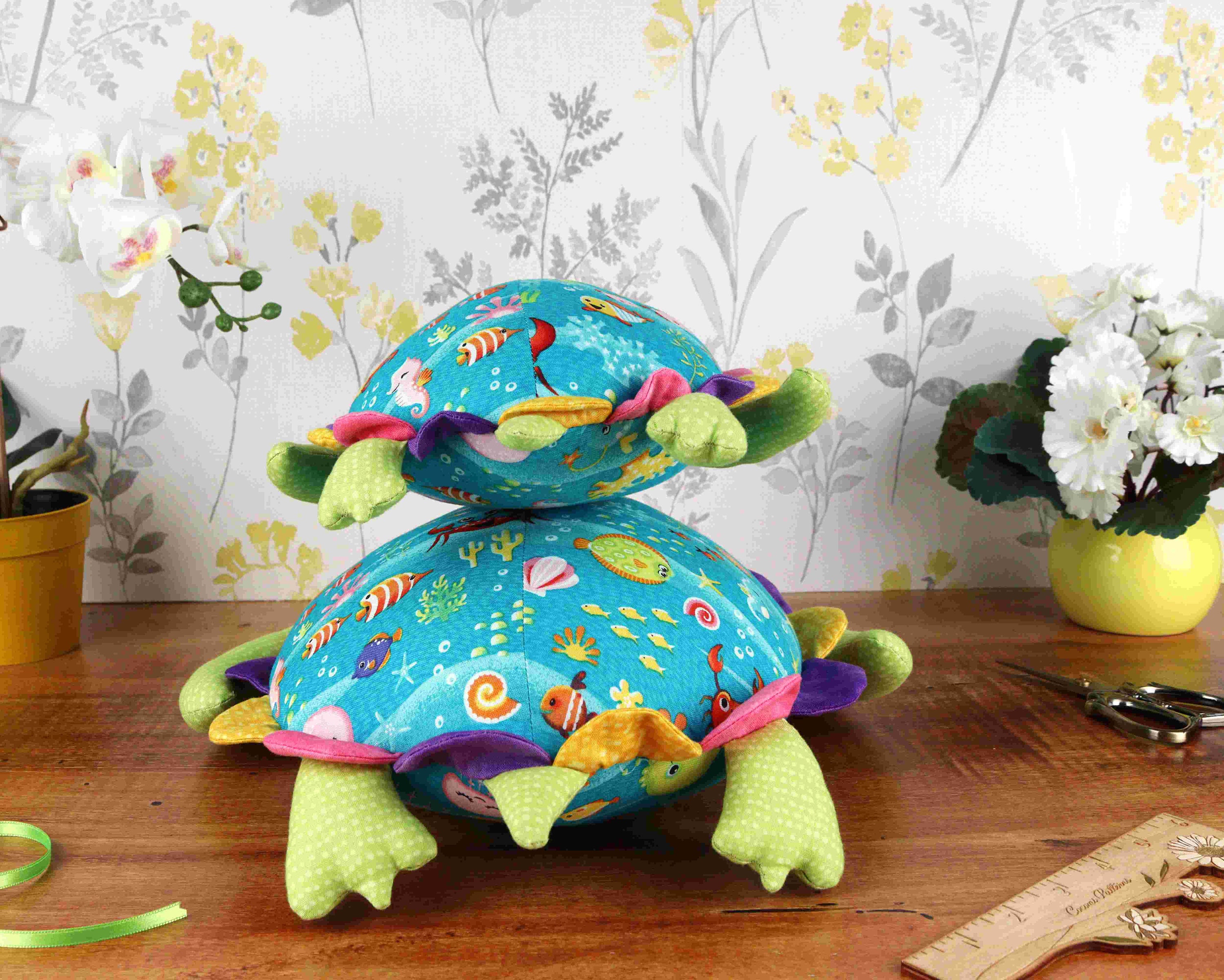 Soft Turtle Sewing Patterns, Soft Toy Pdf Sewing Pattern and Tutorial ...