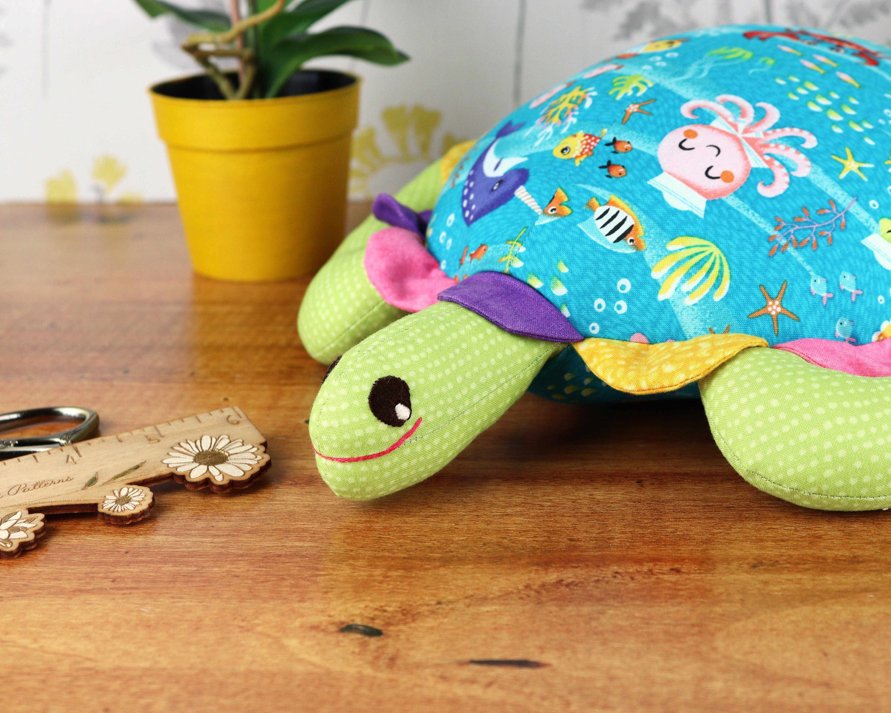 Stuffed Turtle Pdf Sewing Pattern & Tutorial, Plushie Pattern and ...