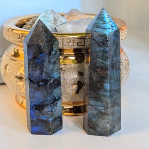 Labradorite Tower Point, Labradorite Obelisk, Crystal Wand Point, Polished Labradorite Crystal Point, Crystal Tower, Flashy Labradorite