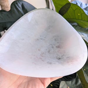 Large Selenite Triangle Bowl - 6 Inch Crystal Charging Bowl