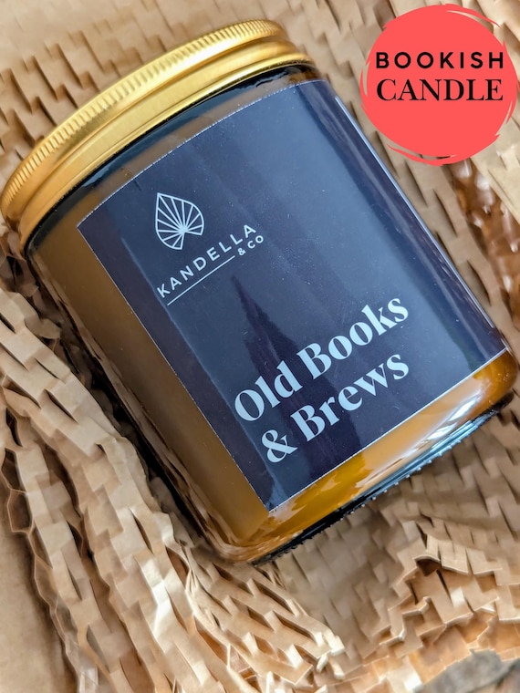 Old Bookshop Scented Soy Candle, Bookish Candle, Old Bookstore Candle, Handmade Natural Soy Candle 8oz