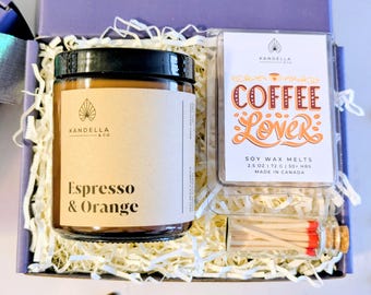 Candle Gift Set For Coffee Lovers | Christmas Gift for Friend Mother Dad Colleague Employee Company Corporate