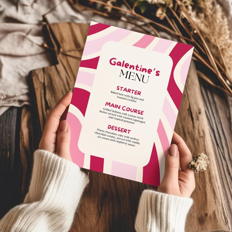Galentine's Menu Template, Anti-valentine's Day Dinner, Girls Party ...
