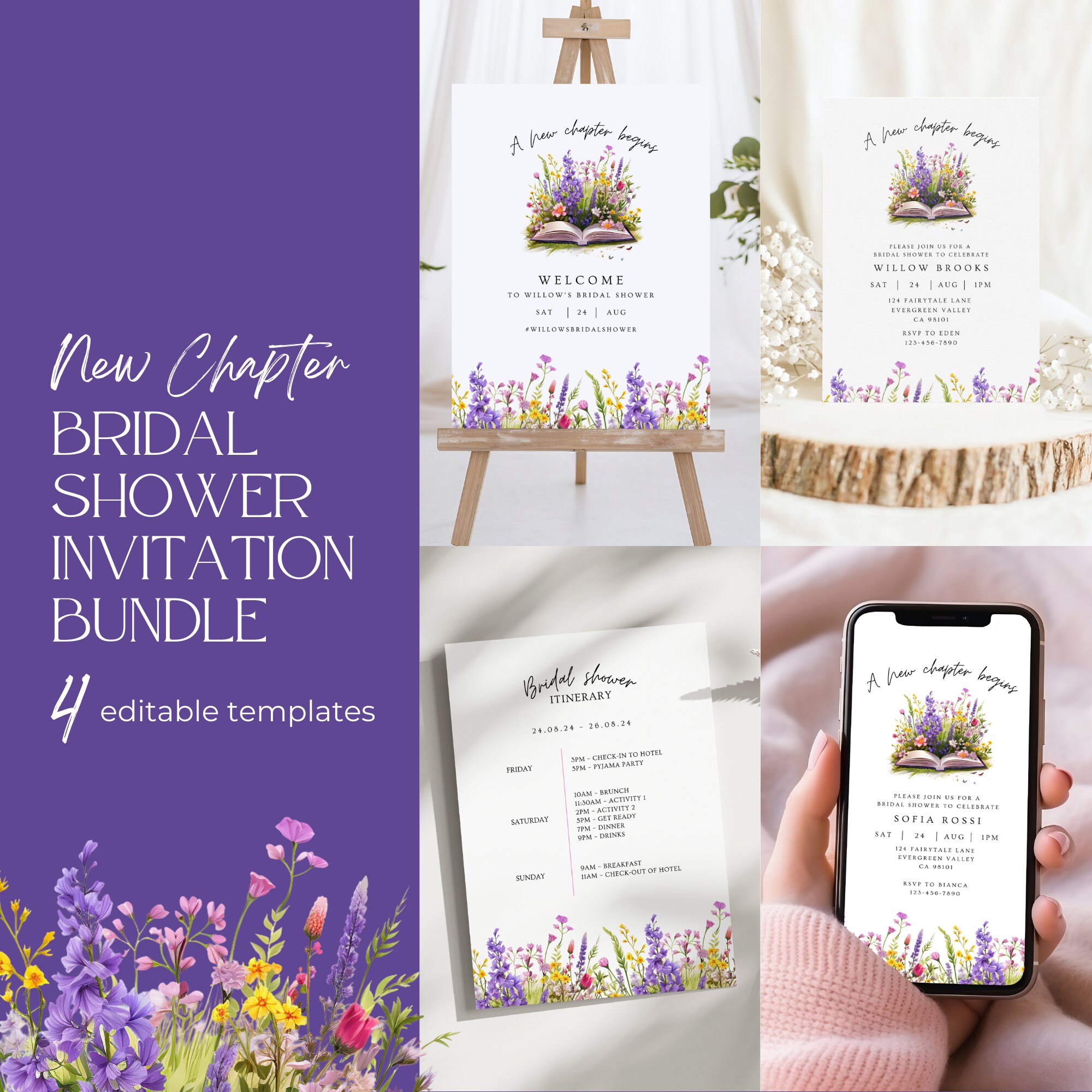 Storybook Invite Bundle, A New Chapter Begins Invitation, Instant ...