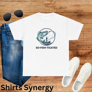 So-Fish-Ticated Fishing Unisex Heavy Cotton Tee, Great for Fishing Enthusiasts, Perfect Gift for Anglers, Outdoor Adventure Shirt, Casual