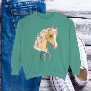 Horse Sweatshirt comfort colors sweatshirt womens mens horse lover gift custom personalized gift horse rider sweatshirt rodeo sweatshirt