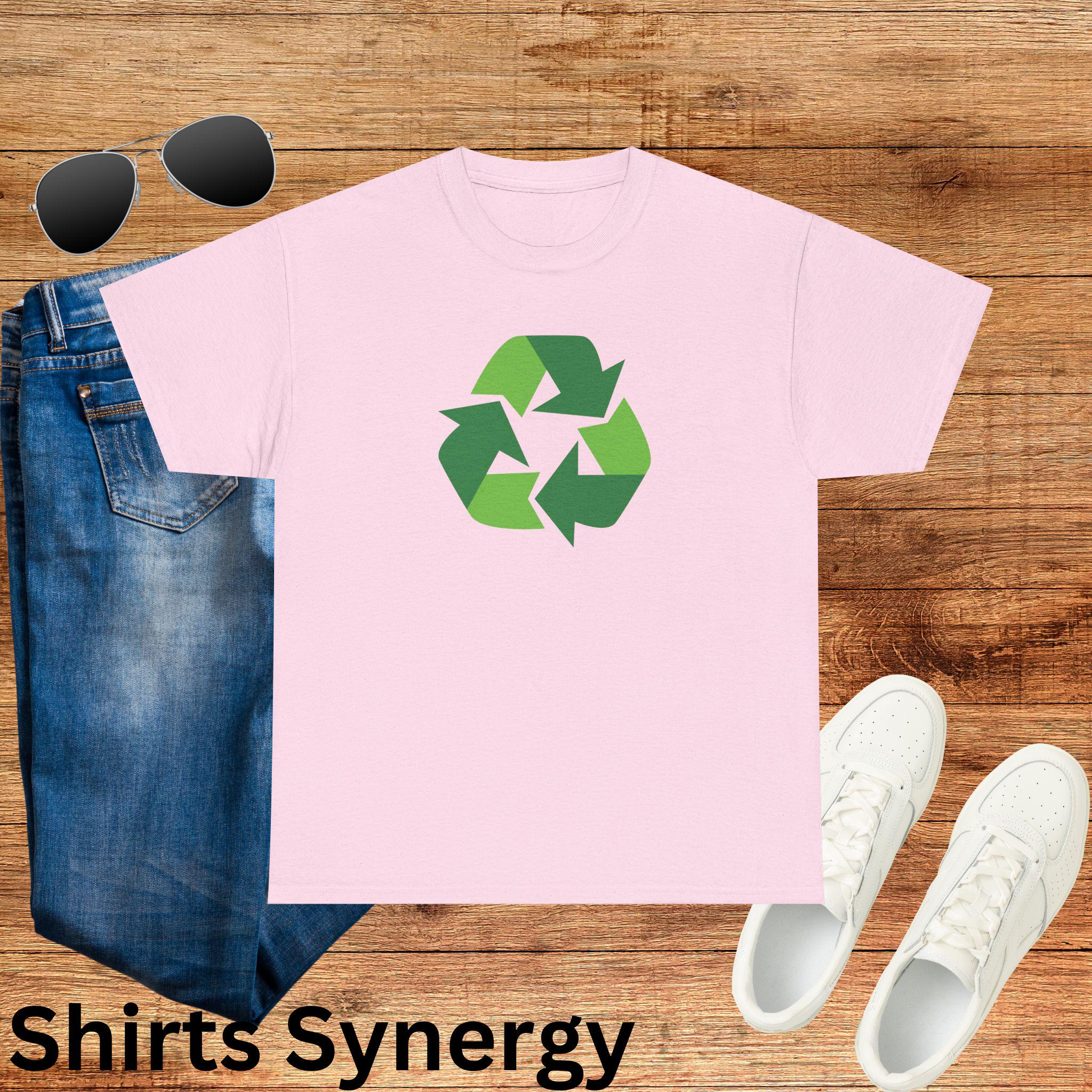 Milieuvriendelijk, uniseks zwaar katoenen T-shirt recyclen
