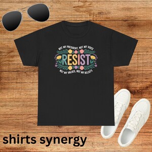 Resist Unisex Heavy Cotton Tee, Empowering Protest T-Shirt, Political Statement Top, Comfortable Everyday Wear, Activism Apparel