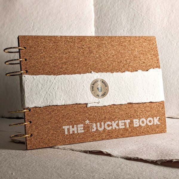 The Bucket Book - Sustainably made journal to help achieve and store bucket list adventures. Ideal gift or keepsake for special occasions.