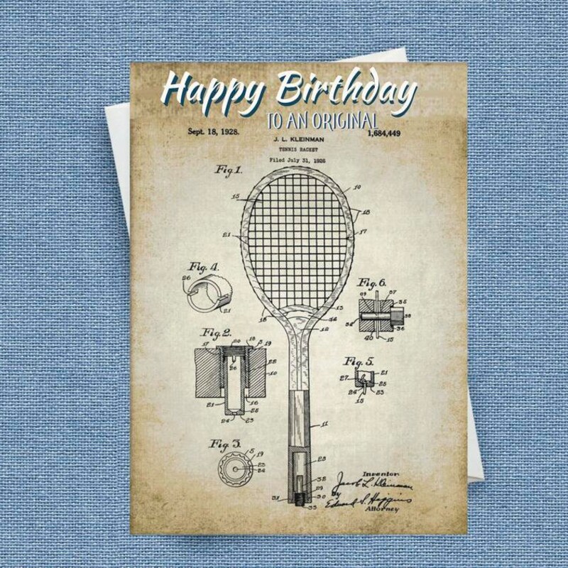 Tennis Card - Etsy