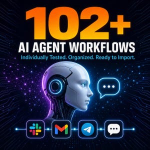 102+ AI-agent-arbetsflöden för n8n | Chatbot, Telegram Bot, Sales AI API:er