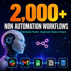 2000+ testade n8n-arbetsflödesmallar | AI-agenter CRM-automatiseringsaviseringar (direktnedladdning)