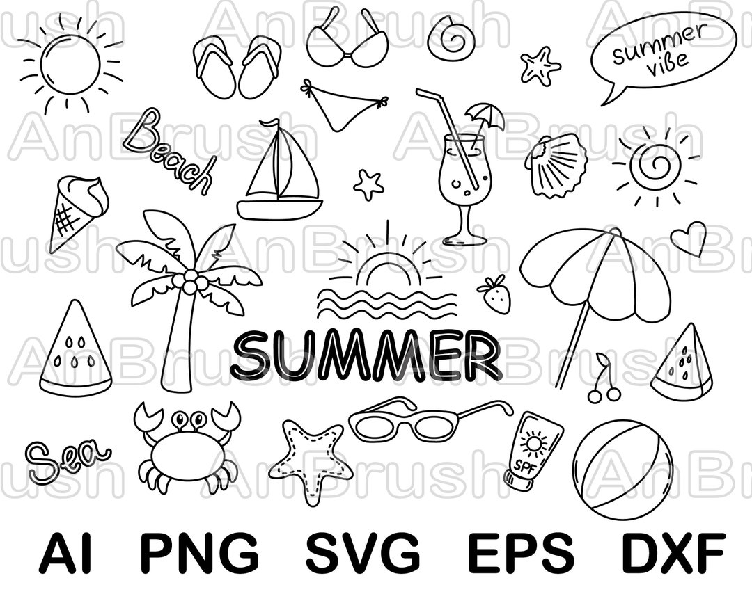 Strand-Svg-Bundle, Strand-Clipart-Svg-Bundle, Sommer-Svg, Schnittdatei ...