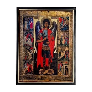 Icon of Archangel Michael - Greek Orthodox Icon, Byzantine Icon, Orthodox Art, Christian Gift