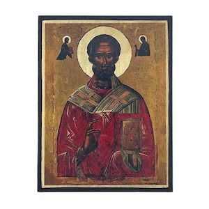 Icon of Saint Nicholas the Wonderworker- Greek Orthodox handmade wooden icon, Byzantine icon, Orthodox wall art, Christian gift, Iconography
