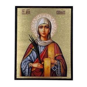Icon of Saint Martyr Tatiana - Greek Orthodox handmade wooden icon, Byzantine icon, Orthodox wall art, Christian gift, Iconography