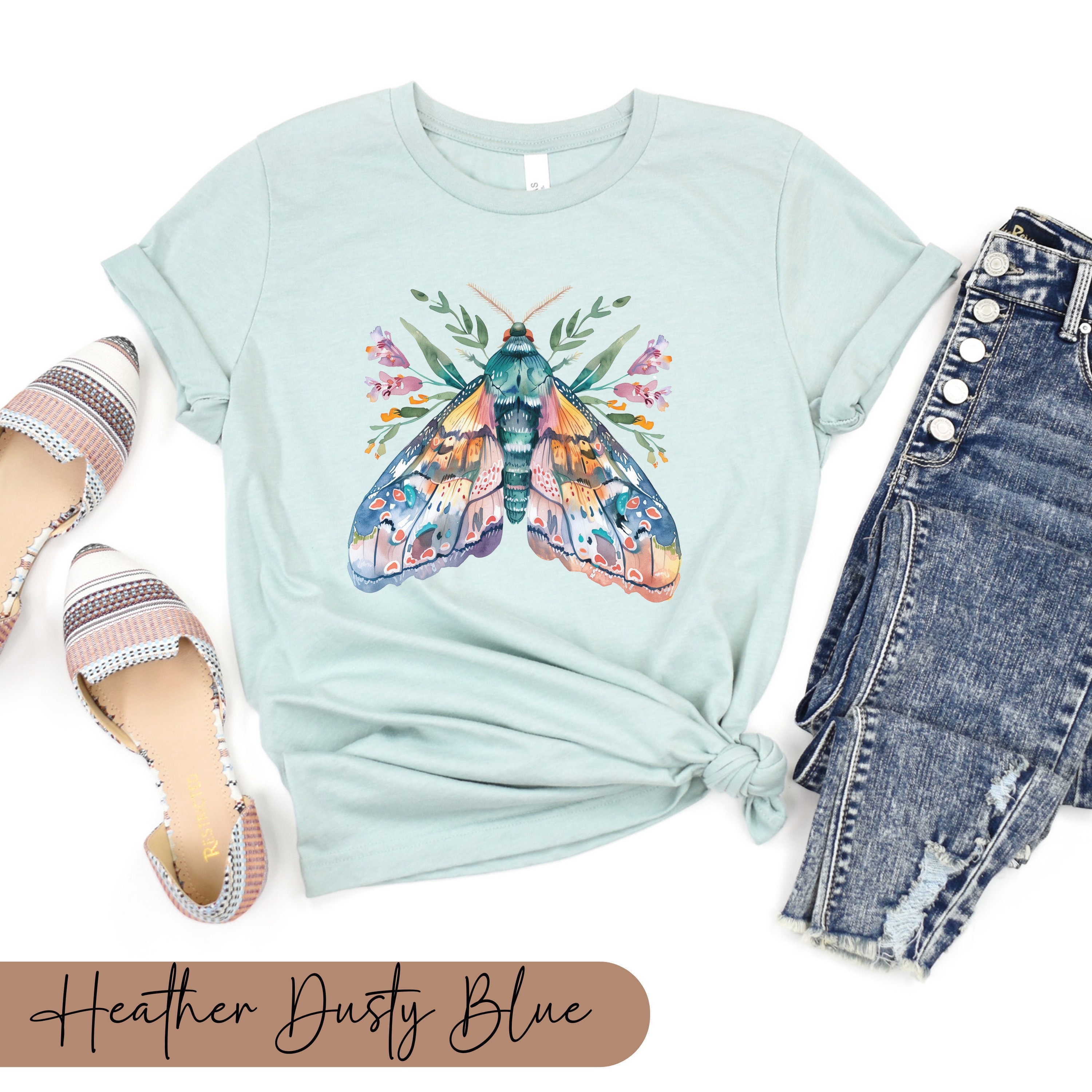 Moth Shirt Cottagecore Shirt Whimsigoth Clothing Fairycore Top ...