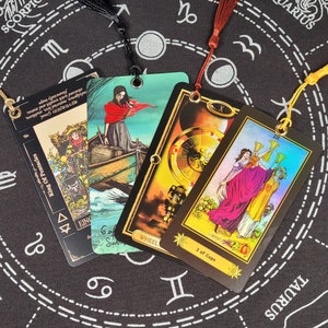 Intuitively Chosen Tarot Card Bookmark Mystery Tasseled Bookmark Custom Handmade Bookish Merch Trending Now Book Accessories Tarot Book Mark