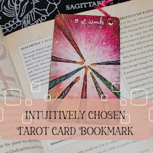 Intuitively Chosen Tarot Card Bookmark Mystery Tasseled Bookmark Custom Handmade Bookish Merch Trending Now Book Accessories Tarot Book Mark