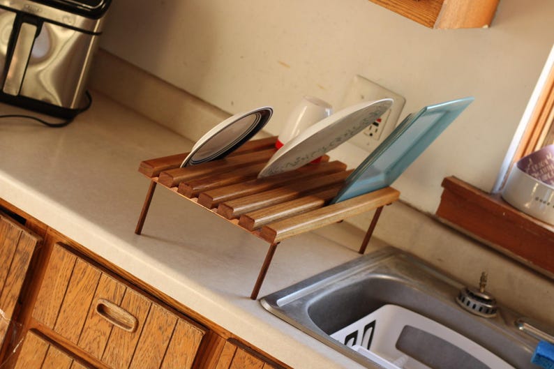 Raised Drying Rack Raised Teak Dish Drying Rack - Etsy