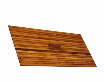 Custom Engraved Teak Mat. Read Item Description