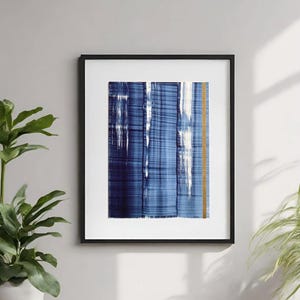 Dipinto originale ad acquerello. Indaco, astratto, moderno, minimalista, blu. Pezzo unico dipinto a mano dallo Studio Andrievska OOAK.