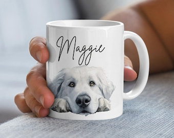 Personalized Pyrenees Watercolor Dog Mug