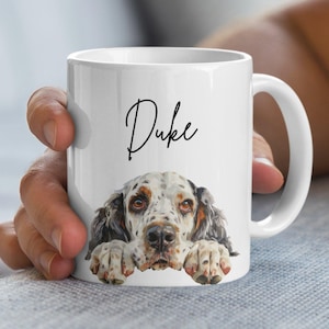 Mug chien personnalisé : Mug personnalisé aquarelle portrait d'animal de compagnie