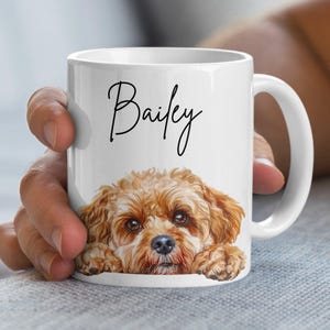 Personalized Pet Mug: Custom Watercolor Dog Coffee Mug