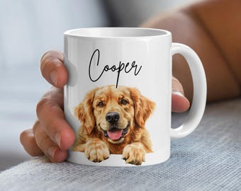 Personalized Golden Retriever Mug: Custom Dog Name Coffee Cup