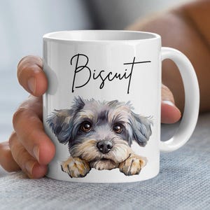 Custom Watercolor Pet Mug: Personalized Dog Name Coffee Mug