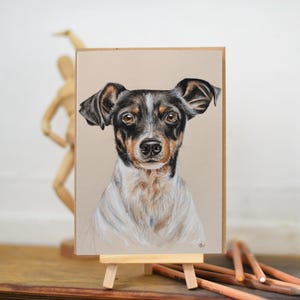 Karta z pozdrowieniami dla psa – Jack Russell Art Card dla miłośników psów 7x5 z kopertą Kraft w środku