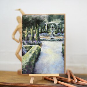 Carte vierge de voeux Hedges - Cadeaux pour les jardiniers, les amoureux de la nature et les horticulteurs | Oeuvre d'art originale au pastel par Rose-Marie MJ