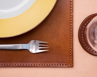 Vintage 70s Big E Levi's Denim 501 Placemat Set With Vintage 70s Big E Levi's Denim 501 Placemat Set With