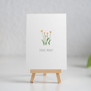 Muttertagskarte - Karte mit Blumen für Muttertag - personalisierbar
