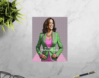 Kamala Harris Alpha Kappa Alpha Sorority Puzzle, Alpha Kappa Alpha, AKA, HBCU, Women, President, Inspiration, Motivation, Jigsaw