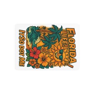 Florida Life Metal Art Sign  Retro Tropical Aluminum Wall Decor  Sunshine State Beach House Sign  Outdoor Florida Lifestyle Art  ItSo dot Me