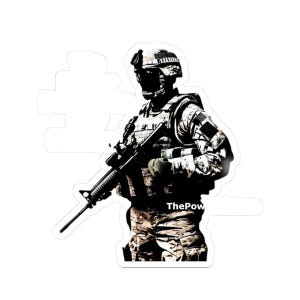 Military Sticker - Patriotic Army Design, Army Veteran Gift, Camouflage Decal, Military Appreciation, Military Home Decor