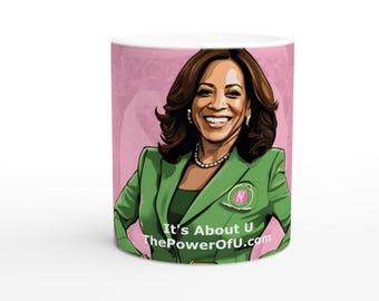 Kamala Harris Alpha Kappa Alpha Sorority Mug, Alpha Kappa Alpha, AKA, HBCU, Women, President, Inspiration, Motivation, Mug