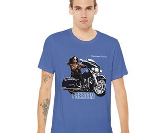FREEDOM Harley Davidson Street Glide Men Tshirt, Tee Shirt, HD, Black,