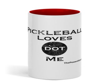 Pickleball Loves dot Me - Glossy Mug