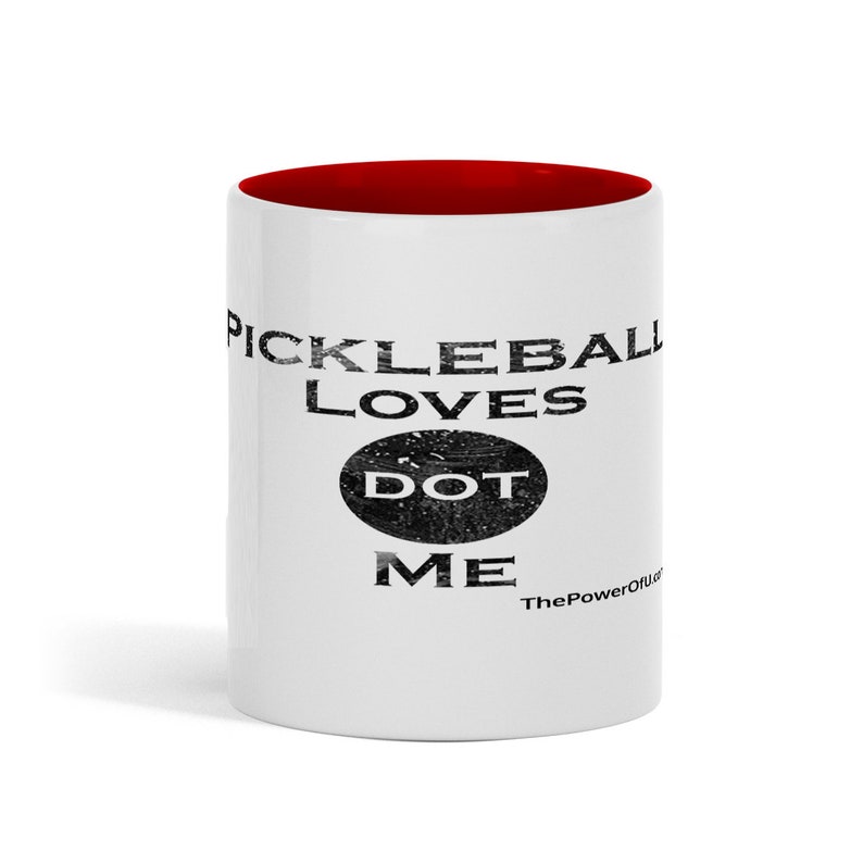 Pickleball Loves dot Me Glossy Mug image 1